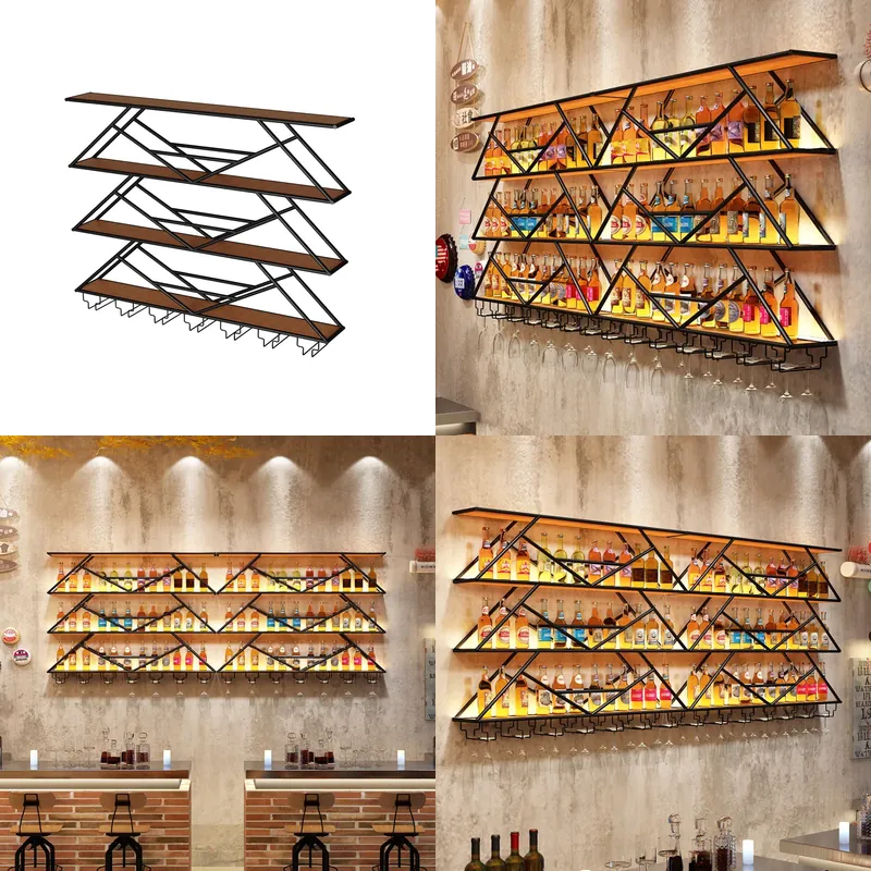Kitchen - Wall Mounted Wine Rack Wrought Iron