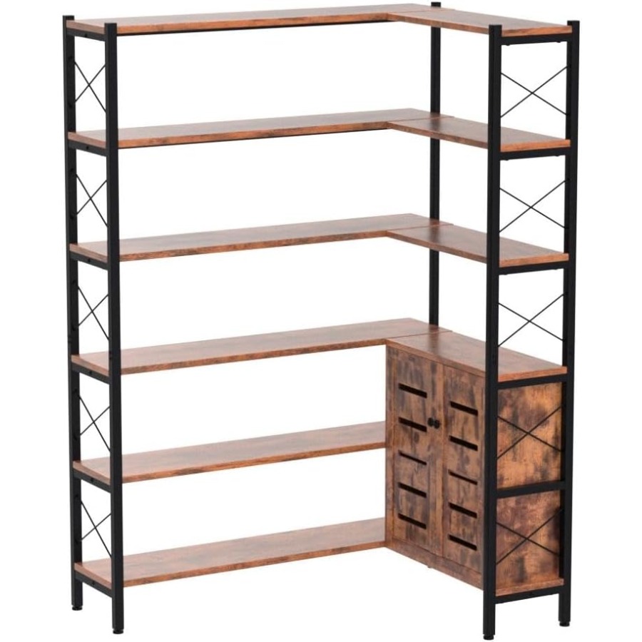6-Shelf Corner Bookshelf for L - Storage & Organization review and price