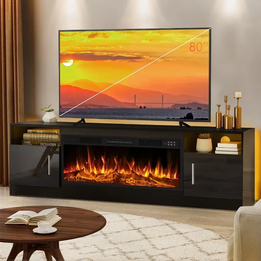 Living room TV stand with fire - Storage & Organization review and price